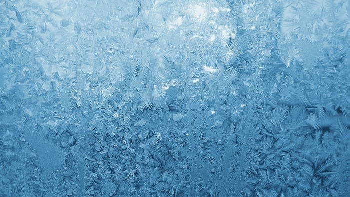 Frosty pattern on glass