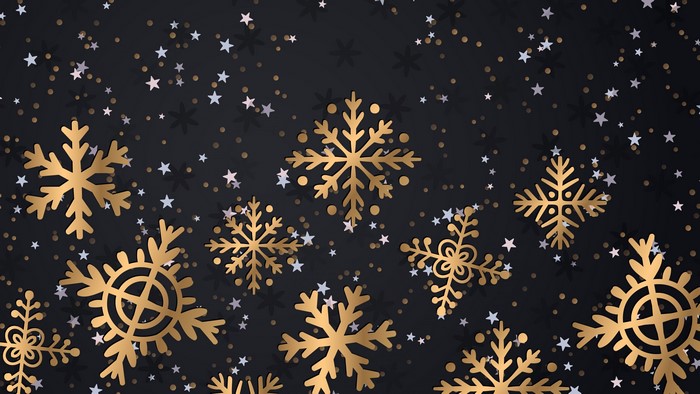 4K Winter Snowflakes Background