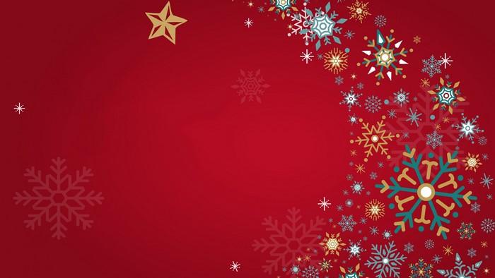 4K New Year Snowflakes and Star