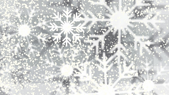 4K Winter Snowflakes Background