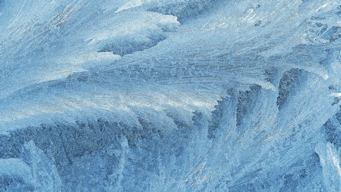 Frosty pattern on glass