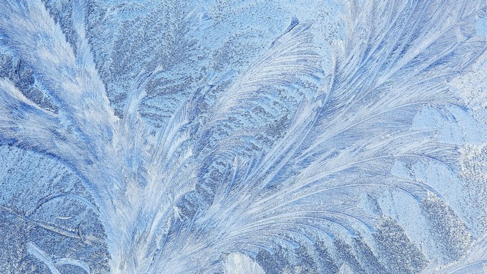 Frosty pattern on glass