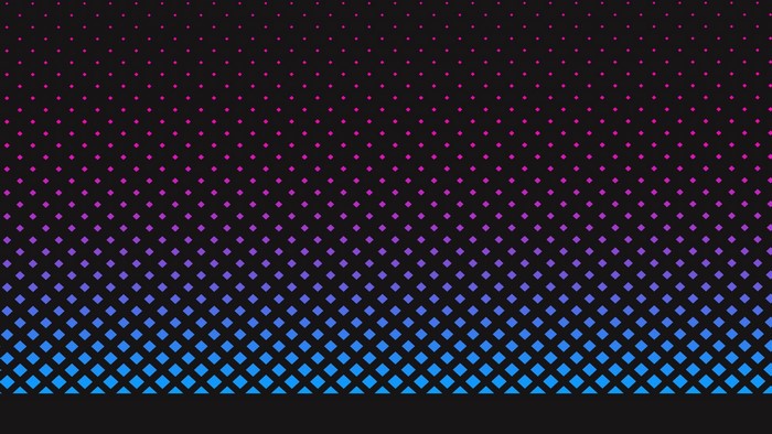 Gradient of diamonds from blue to pink