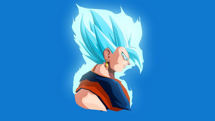 Vegeta from Dragon Ball in Super Saiyan Blue