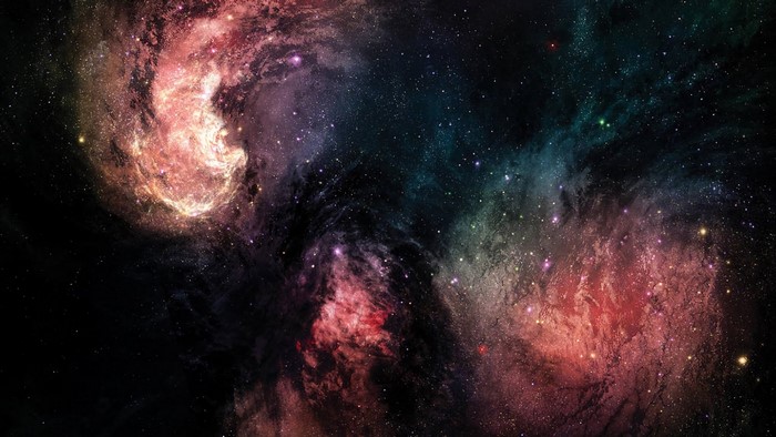 Colorful Nebula in Deep Space