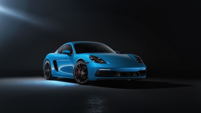 Blue Porsche Cayman Car