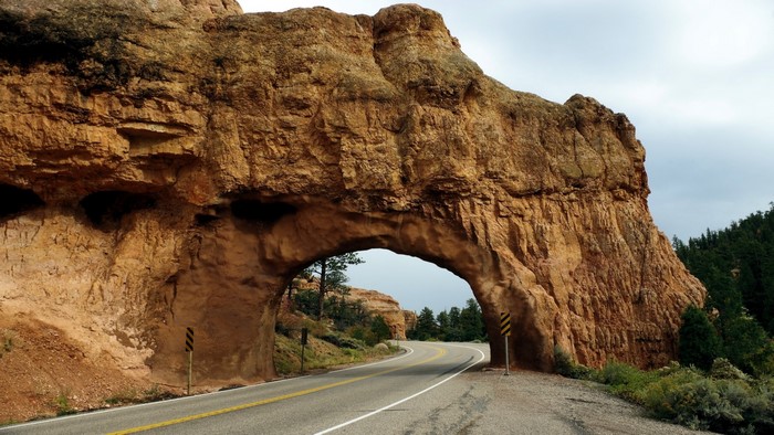 Red Canyon Arch on a Scenic Road