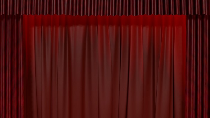 Red theater curtains