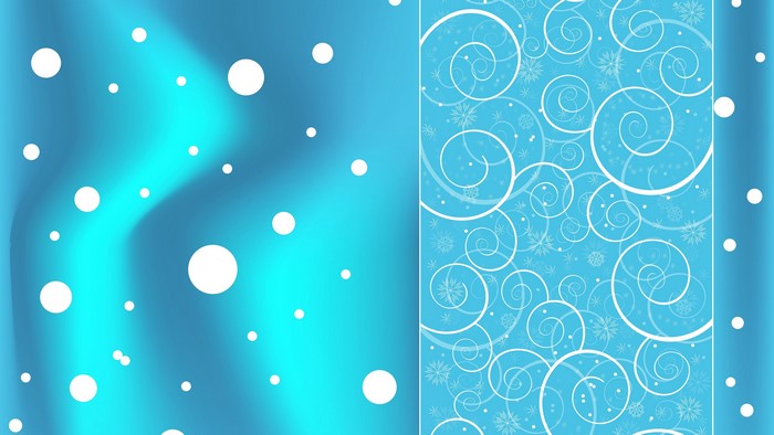 4K Winter background with snowflakes and swirls