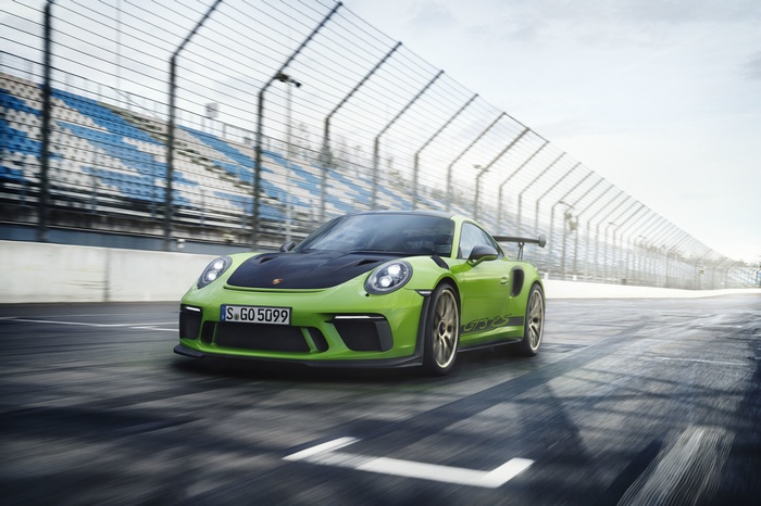 2018 Porsche 911 GT3 RS on a race track