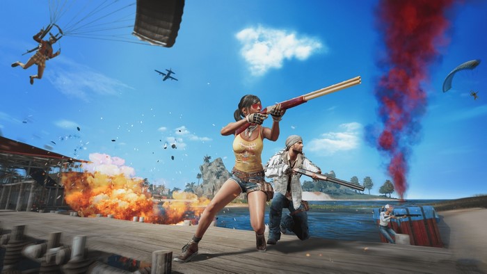 PlayerUnknowns Battlegrounds characters in action