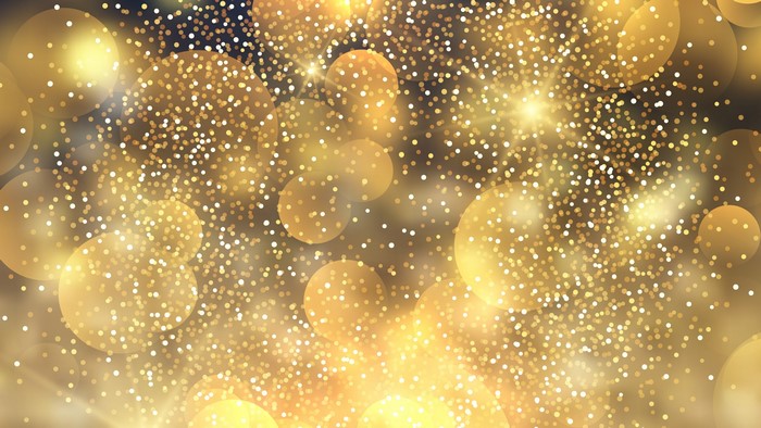 4K Bokeh with Golden Glitter