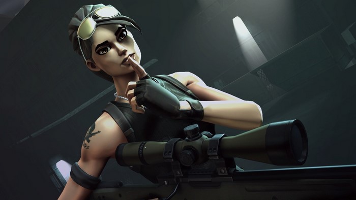 Fortnite Battle Royale character with sniper rifle
