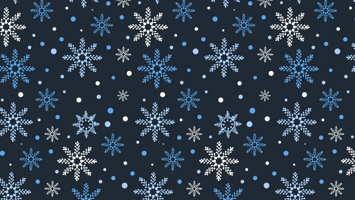 Snowflake Pattern on Dark Background