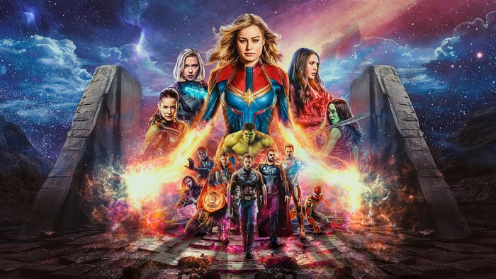 Avengers Endgame Characters in Space
