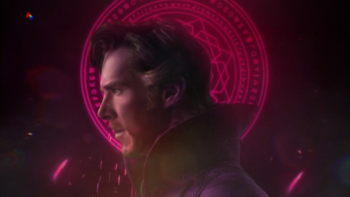 Doctor Strange in front of a magical circle