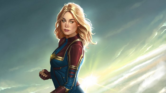 Captain Marvel in her costume