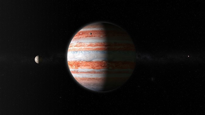 Jupiter and its moon Io