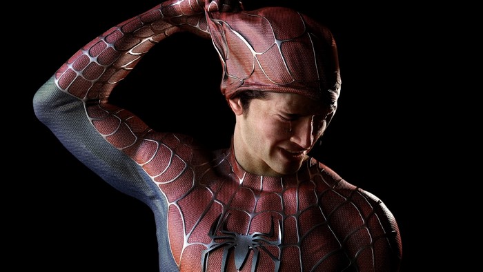 Spider-Man crying