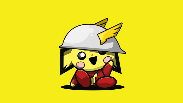 Pichu from Pokémon wearing a helmet