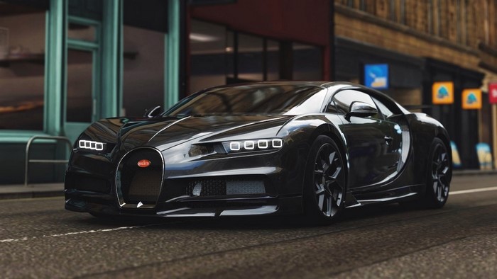 Bugatti Chiron on a city street