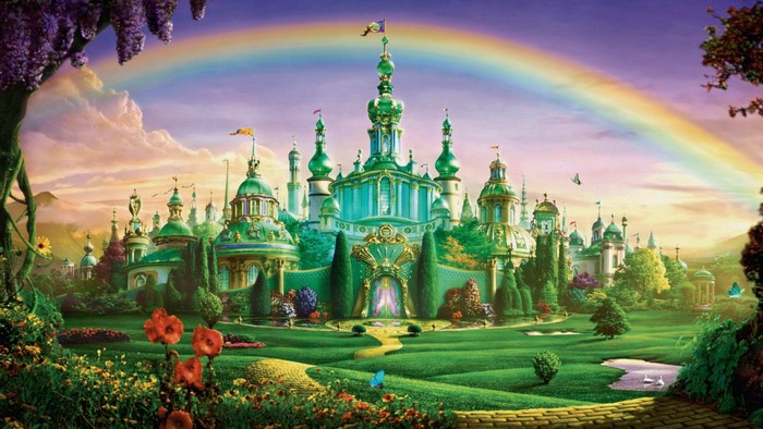 Emerald City with Rainbow