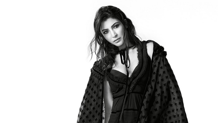 Anushka Sharma in a black dress