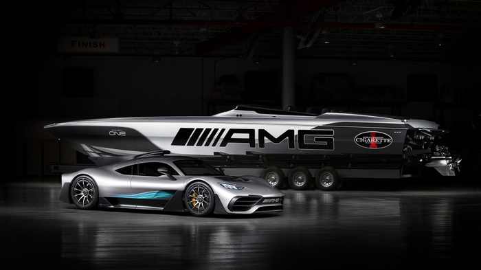 4K Mercedes-AMG Project One and Cigarette Boat
