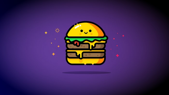 4K Cheeseburger with Sparkles