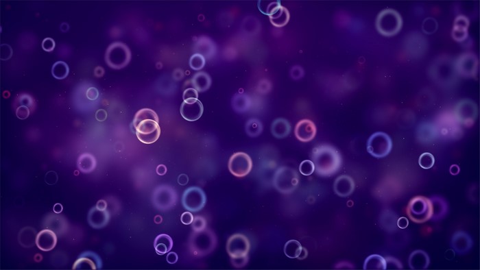 Bubbles on a purple background