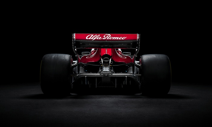 Alfa Romeo Formula 1 car rear view