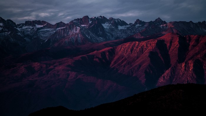 Mountains at dusk