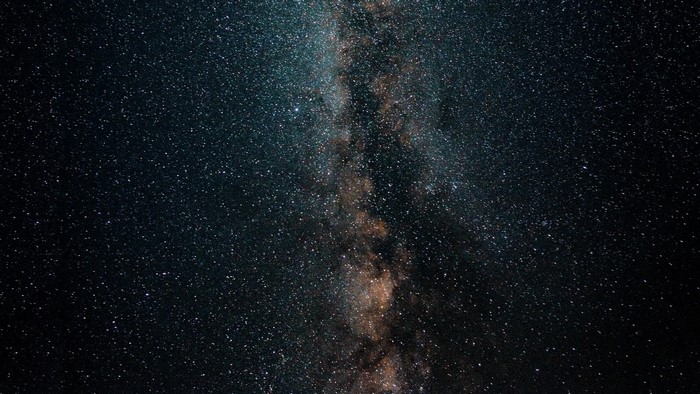 The Milky Way galaxy in a starry night sky