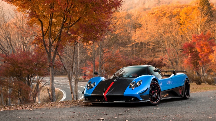 4K Pagani Zonda Cinque Roadster in Autumn