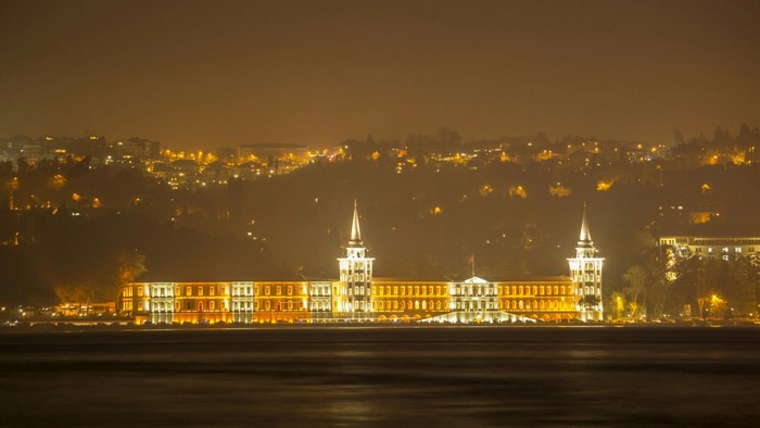 Kuleli Military High School at night