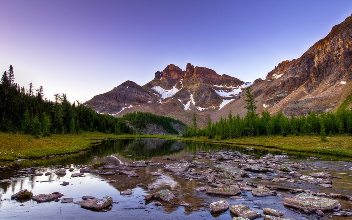 Mountain Landscape with Lake and Forest