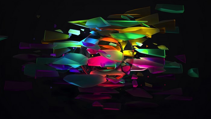 4K Spectrum Colorful Abstract Shapes