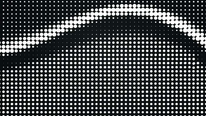Abstract Halftone Pattern with Curved Lines