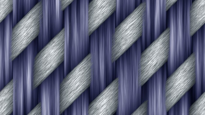 Woven Fabric Texture with Blue and Silver Threads
