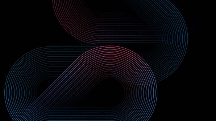 Abstract neon lines on black background