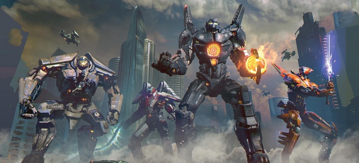 Pacific Rim Uprising Jaegers in City 4K