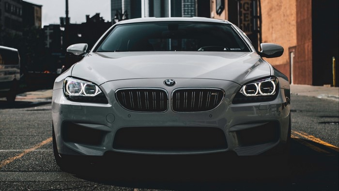 White BMW M6 Gran Coupe parked on street