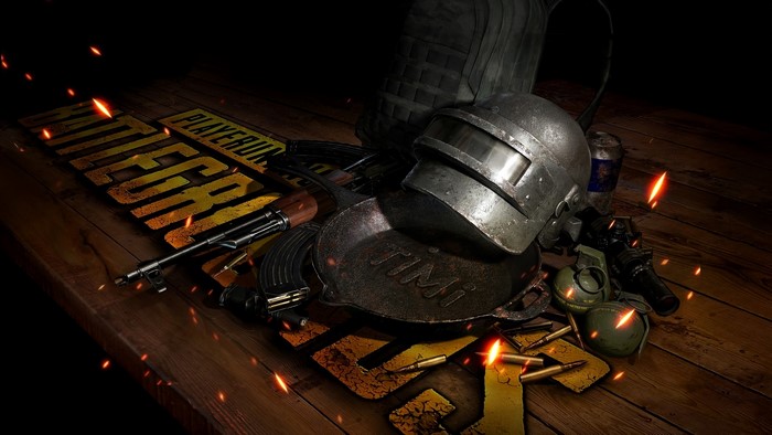 PlayerUnknown's Battlegrounds items on wooden table