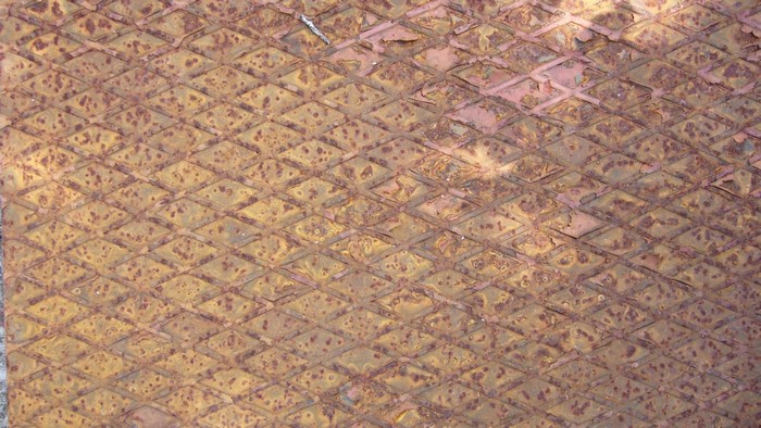 Rusted diamond plate metal texture