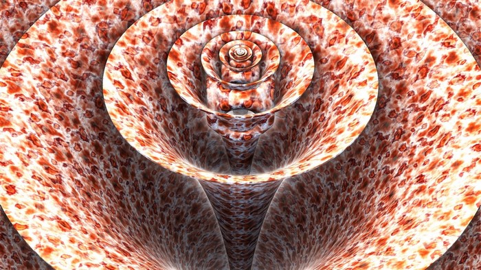 3D fractal pattern with concentric circles