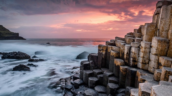 Giant's Causeway at sunset
