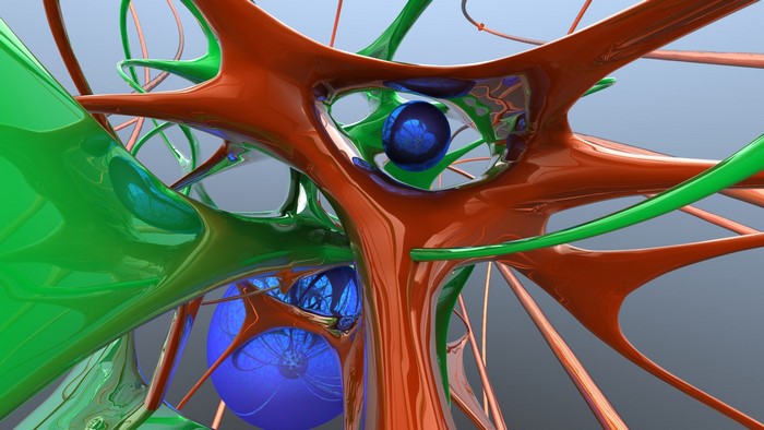 Abstract 3D render of organic shapes