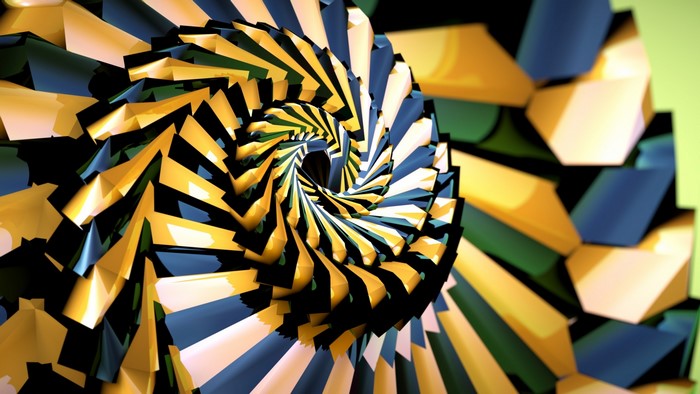 Abstract 3D geometric spiral