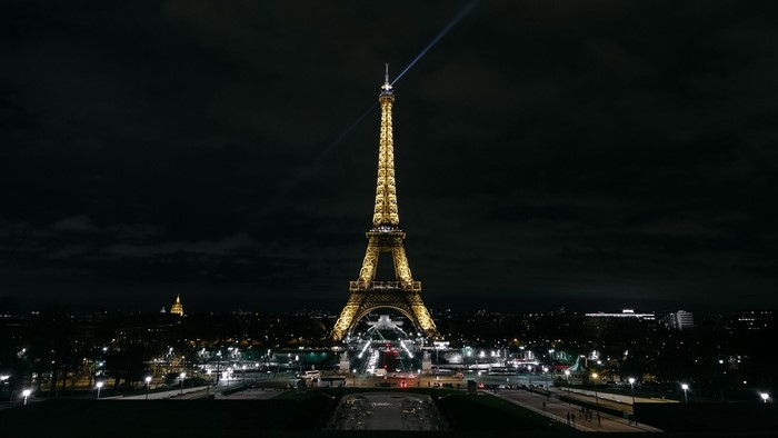 Eiffel Tower at Night in Paris