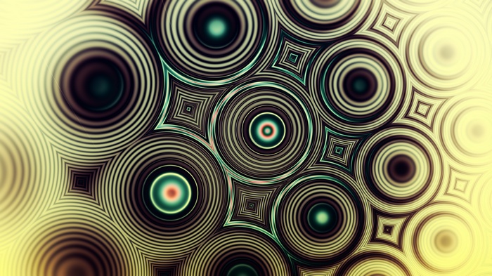 Abstract Circles and Squares Pattern 4K